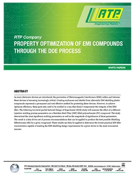 RTP公司白皮书-通过DOE工艺优化EMI化合物的性能