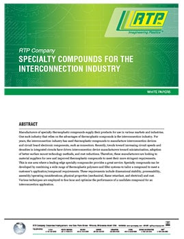 RTP公司白皮书 - 互联行业的专业化合物